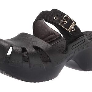 Dr. Scholl's Black Women's Clogs with Buckle